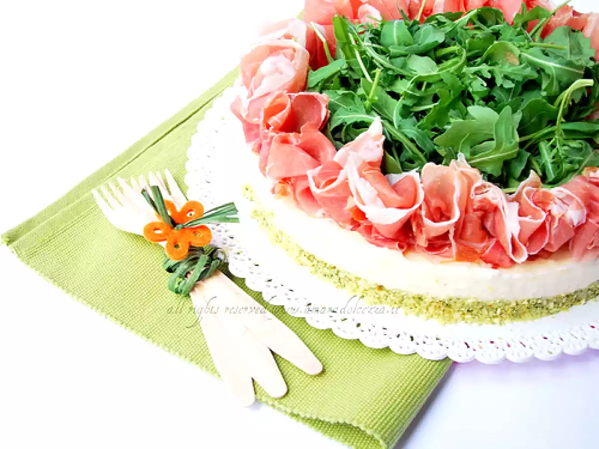 Cheesecake stracchino, crudo e rucola