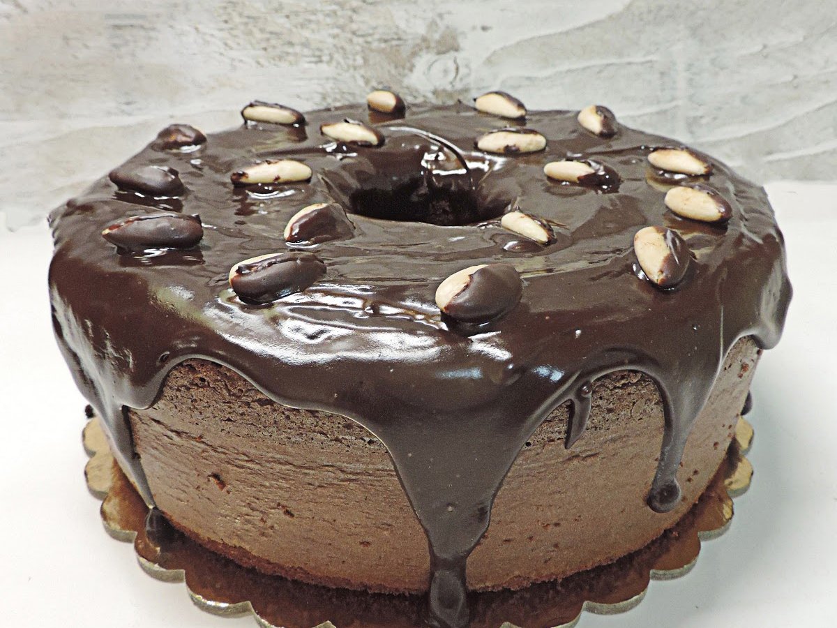 Chiffon cake al cacao e mandorle (primo compliblog)