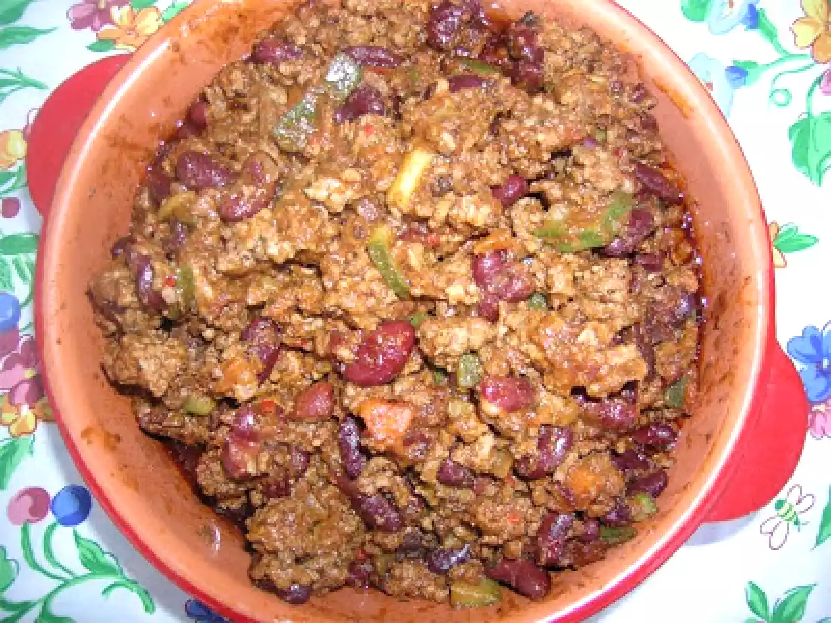 Chili con carne e verdure
