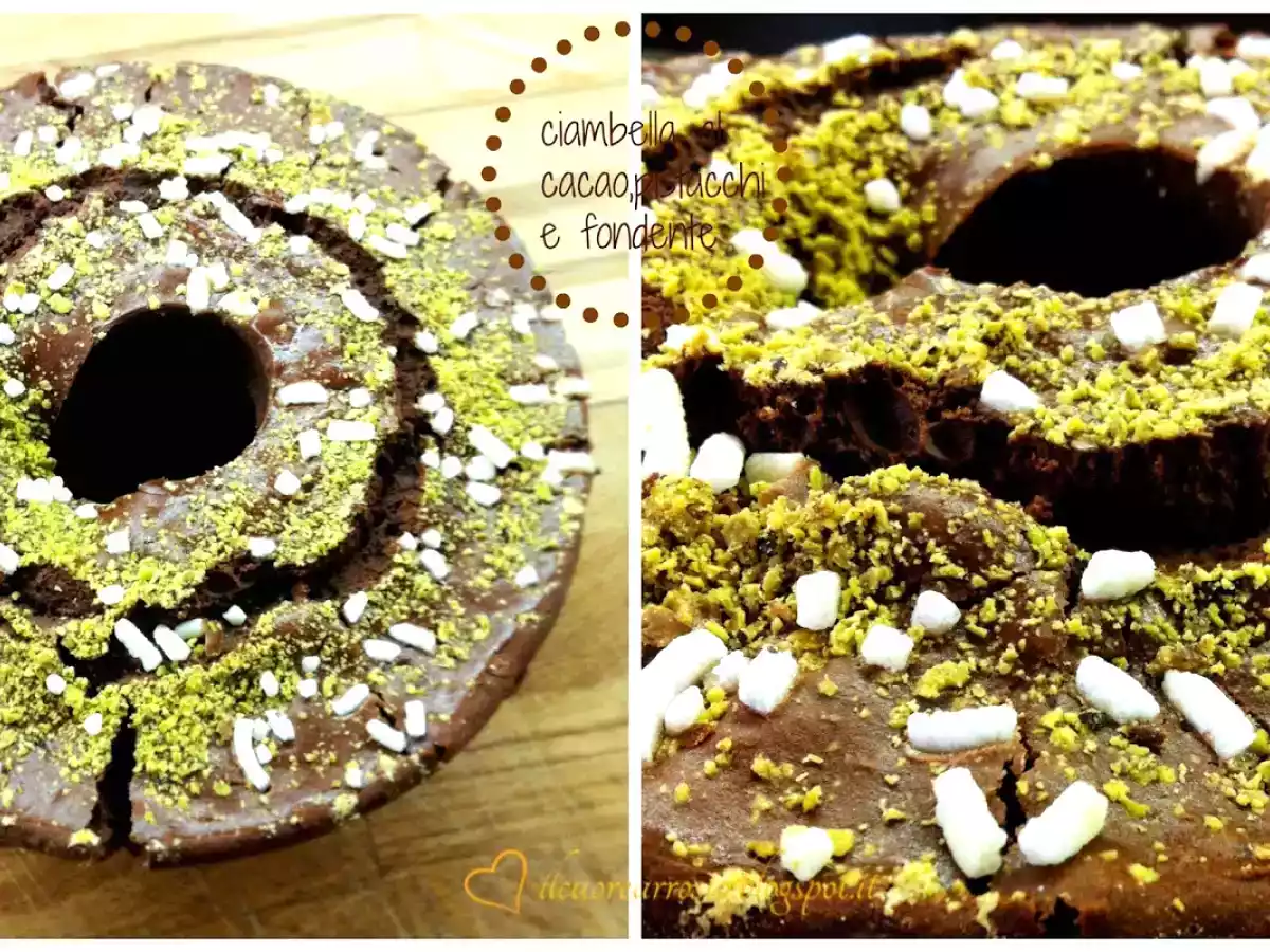 Ciambella al cacao, pistacchi e fondente - foto 3