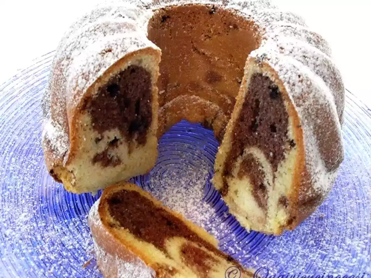 Ciambella Morbida Variegata-Cioccolato e Yogurt Greco