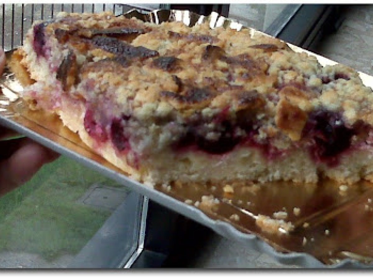 Ciliegie mon amour, crostata sbrisolona con ciliegie e yogurt