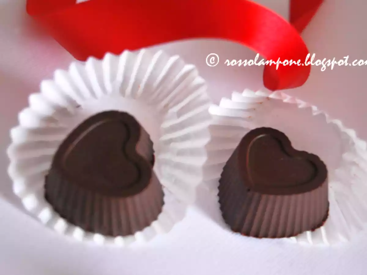 Cioccolatini con cuore di lampone