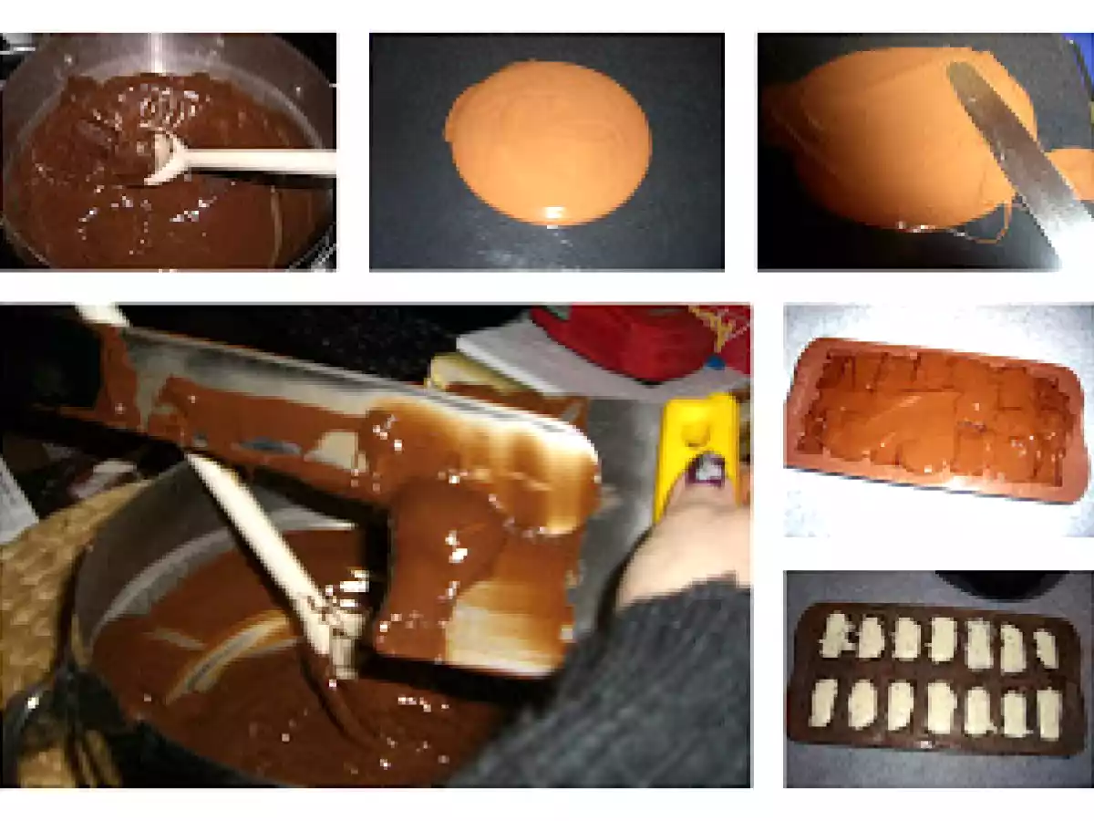 Cioccolatini fondenti con ripieno di ganache al cioccolato bianco e the verde - foto 3