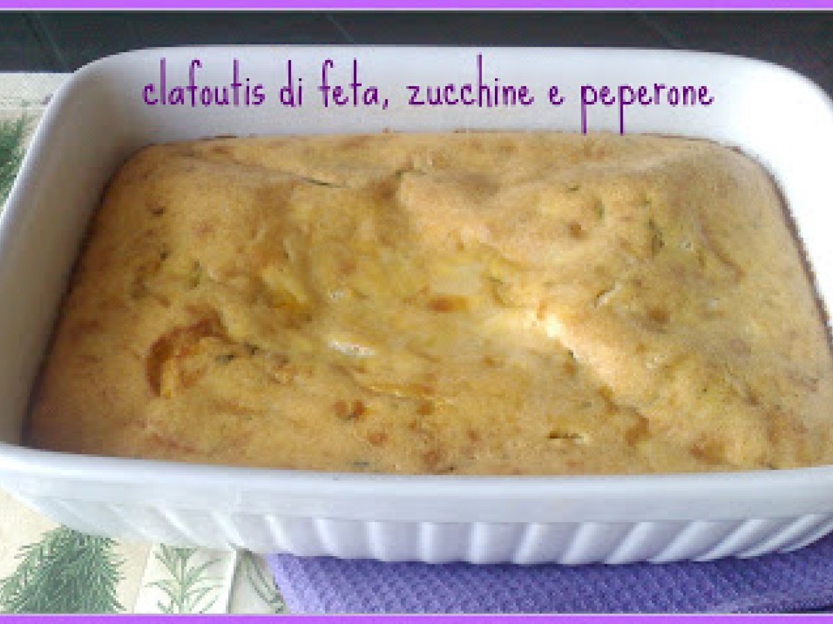 Clafoutis di feta, zucchine e peperoni - foto 4