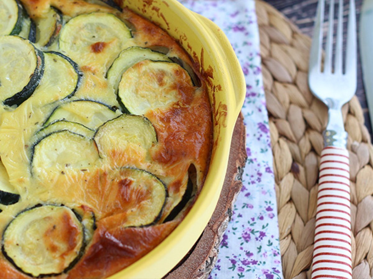 Clafoutis di zucchine e formaggio caprino - foto 3