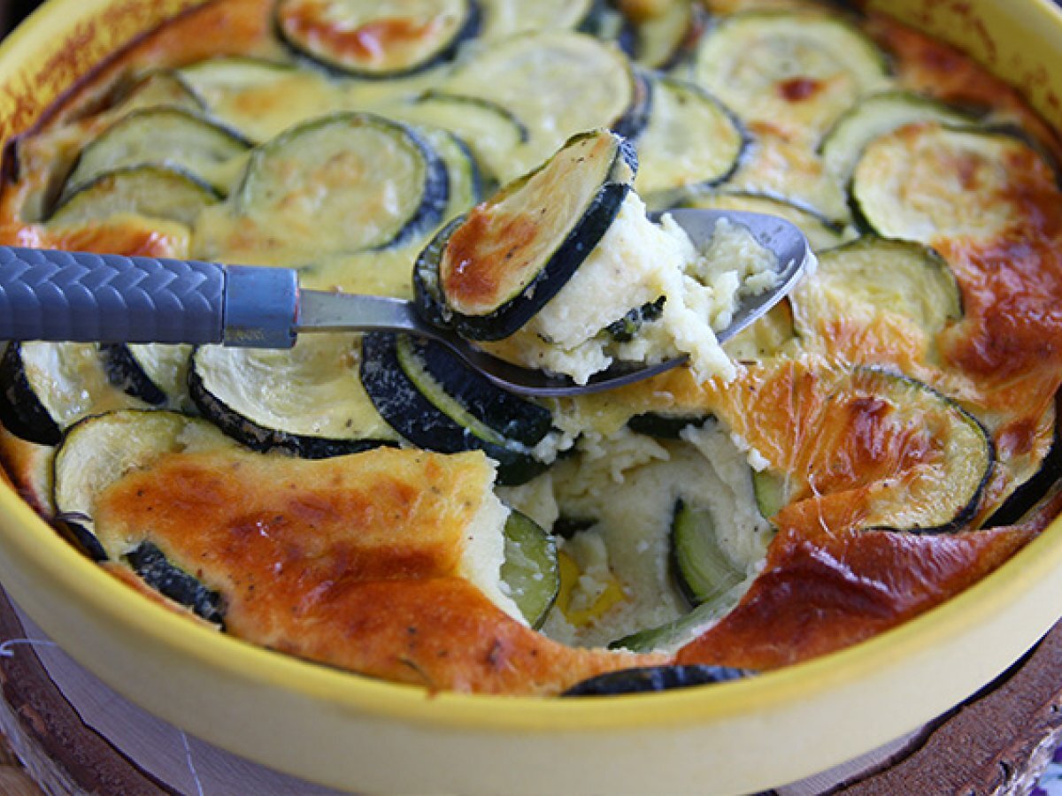 Clafoutis di zucchine e formaggio caprino - foto 4