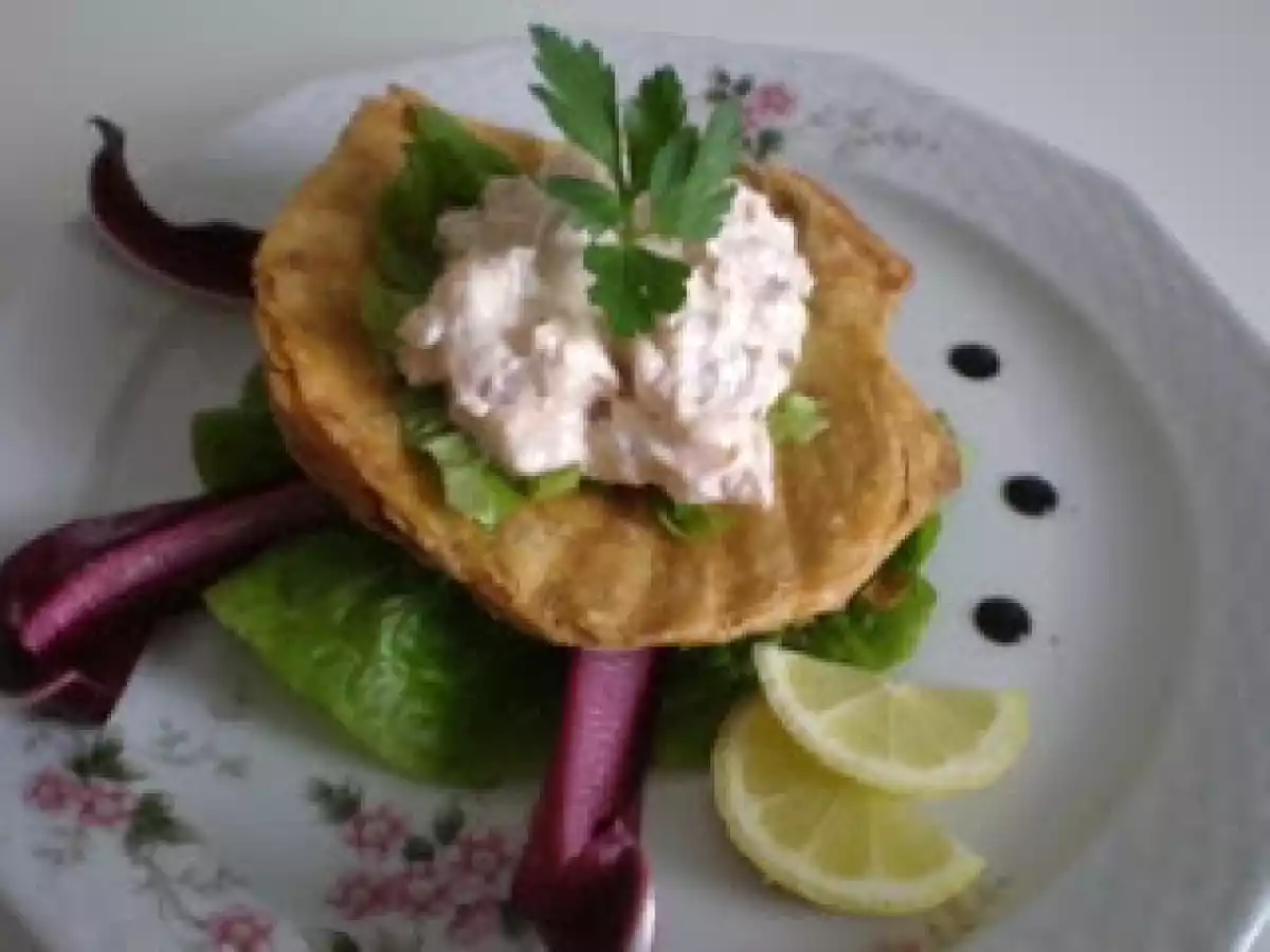 Cocktail di gamberi su capasanta di sfoglia