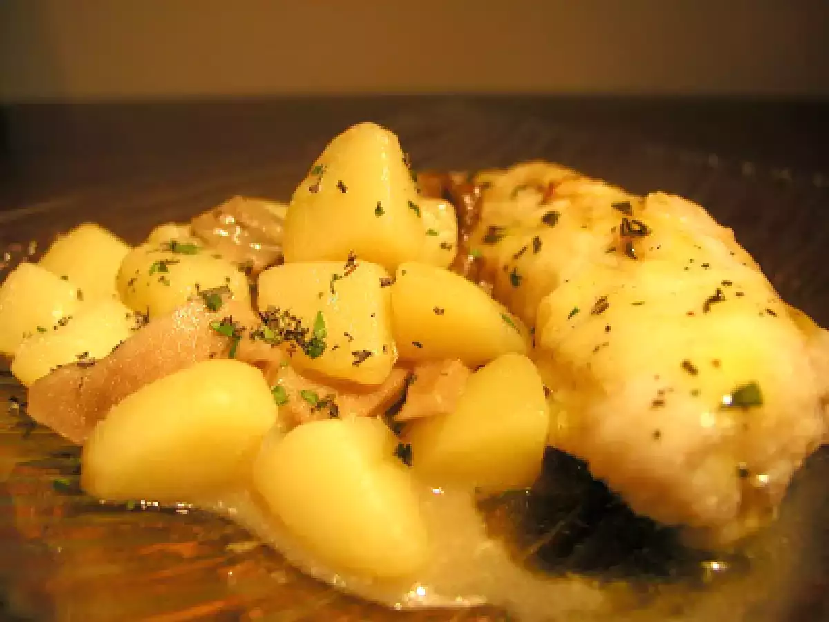 Coda di rospo con porcini e patate e salsa allo zafferano - foto 2