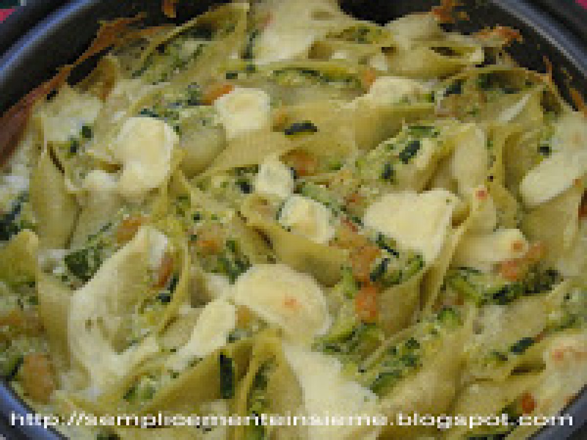 Conchiglioni ripieni di zucchine e gamberetti