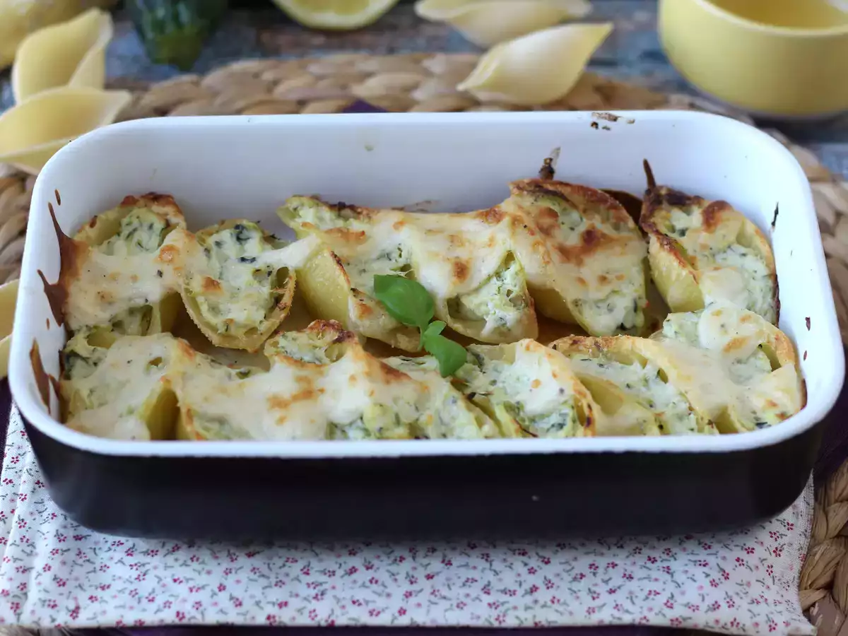 Conchiglioni ripieni ricotta, zucchine e limone: cremosi e gratinati al forno - foto 6