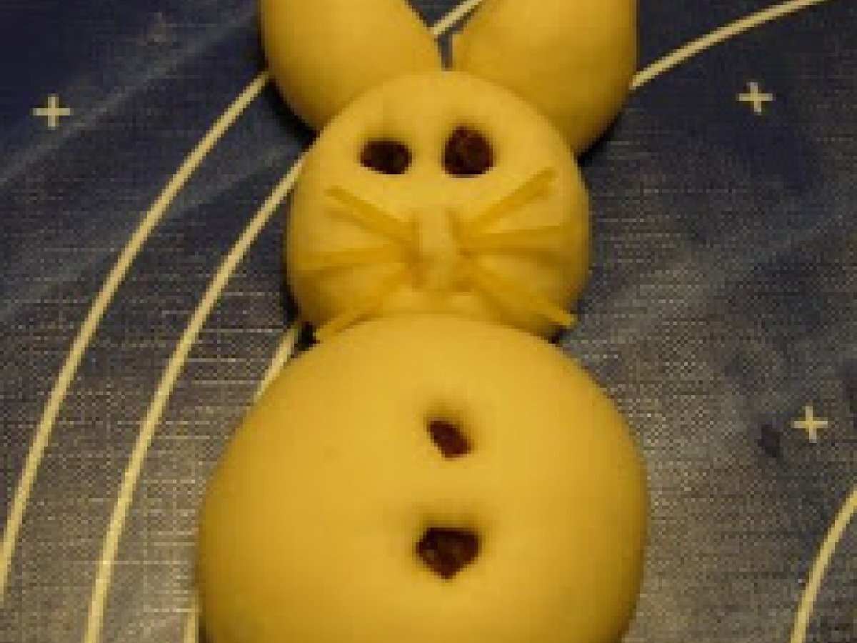 Coniglietti di pane al latte per Pasqua, foto 3