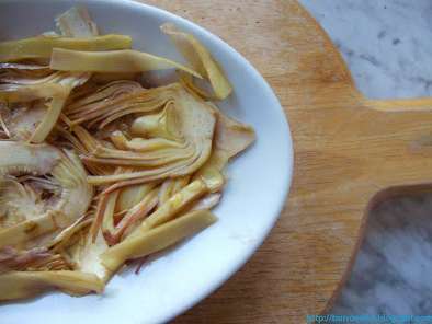 Contorni per pranzo: carpaccio di carciofi + verza e carote, foto 2
