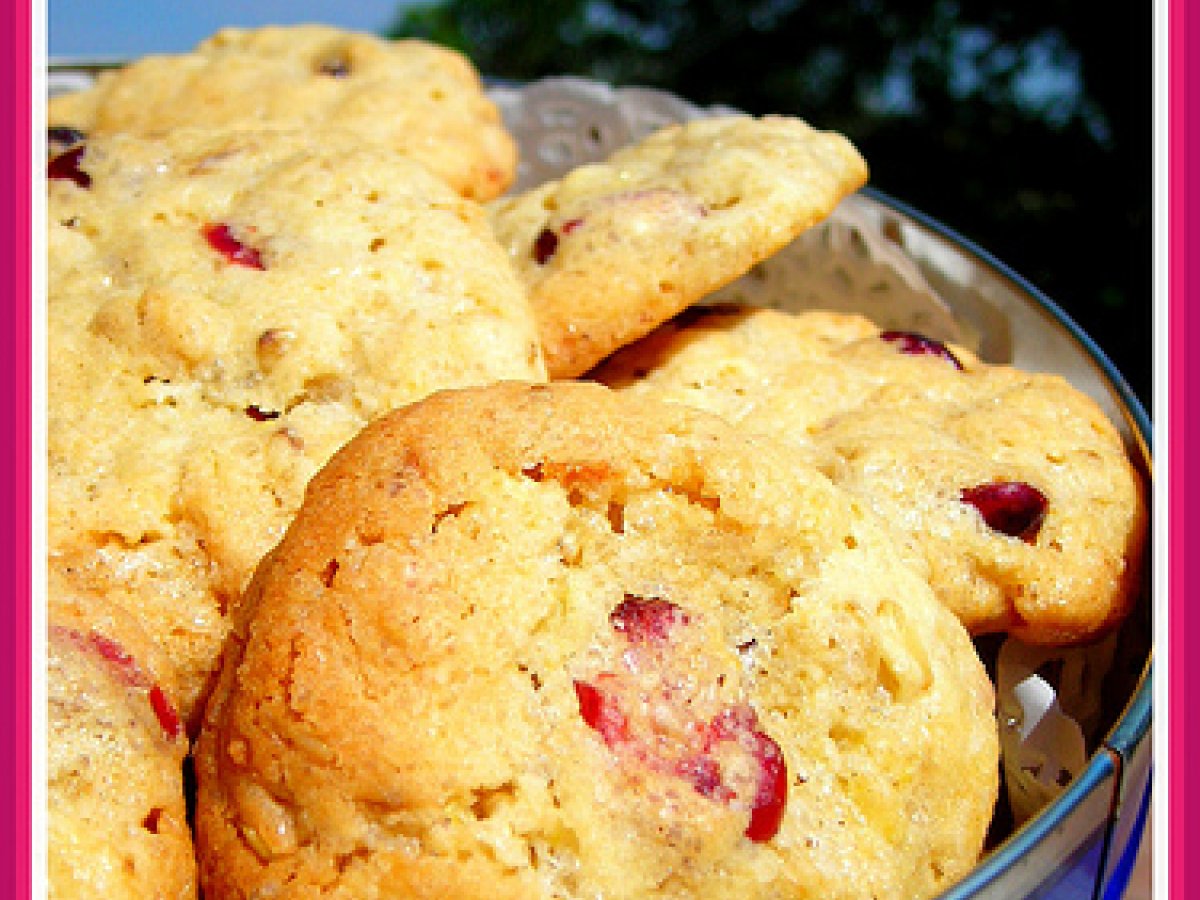 COOKIES CON CRANBERRIES, FIOCCHI D'AVENA E CIOCCOLATO BIANCO - foto 2