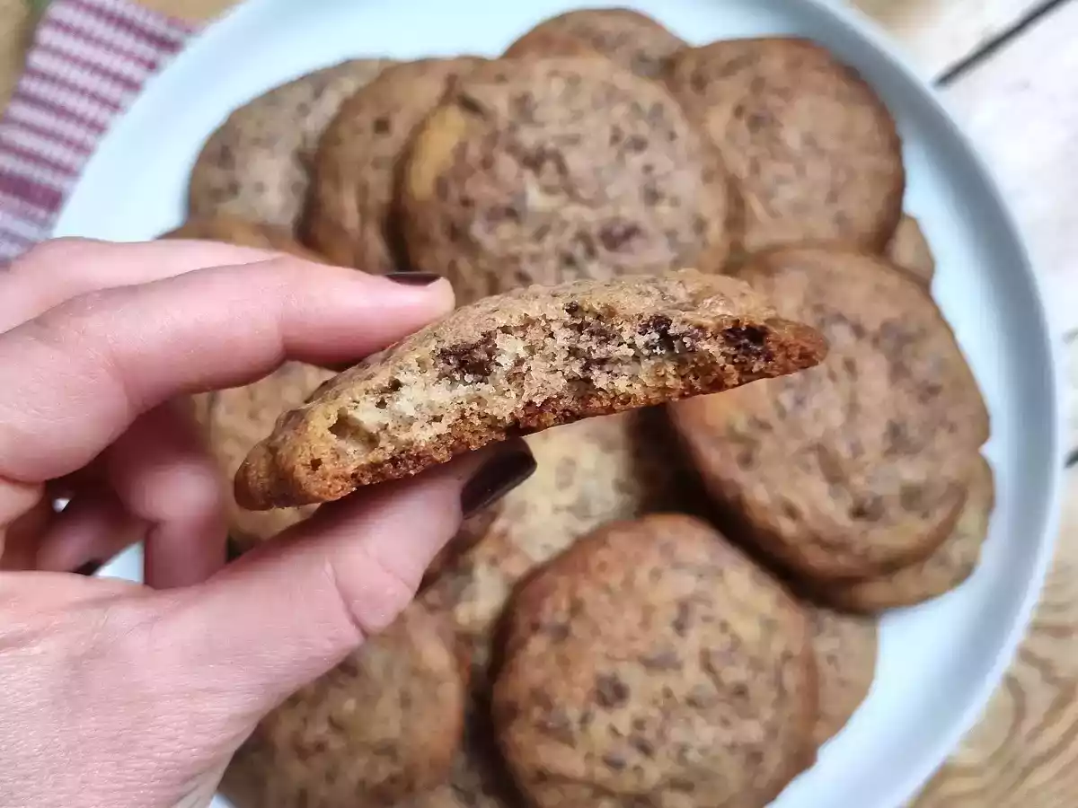 Cookies con pepite di cioccolato - Ricette Bimby - foto 3