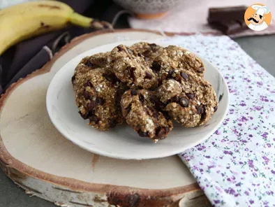 Cookies vegani con 3 ingredienti: fiocchi d'avena, banana e cioccolato, foto 2