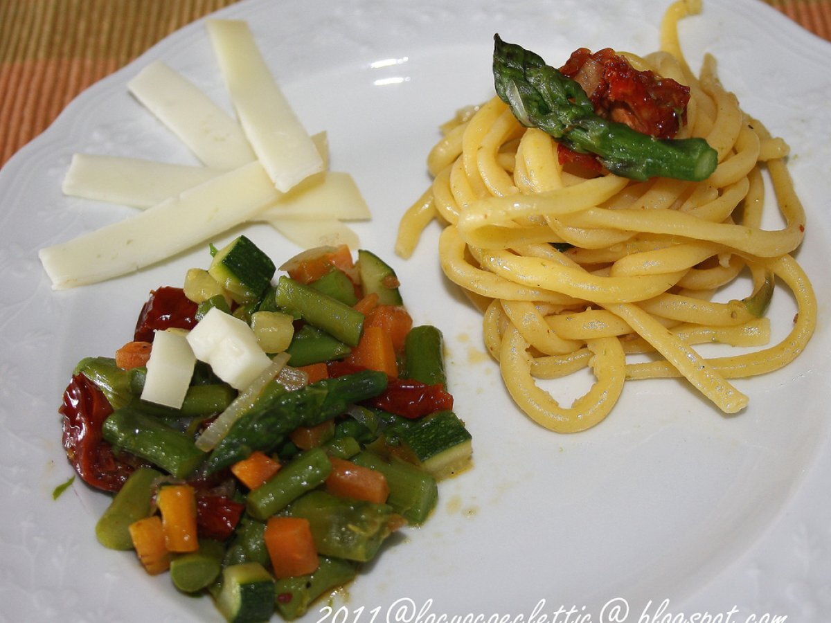 Cordoni di frate con ragù di verdure