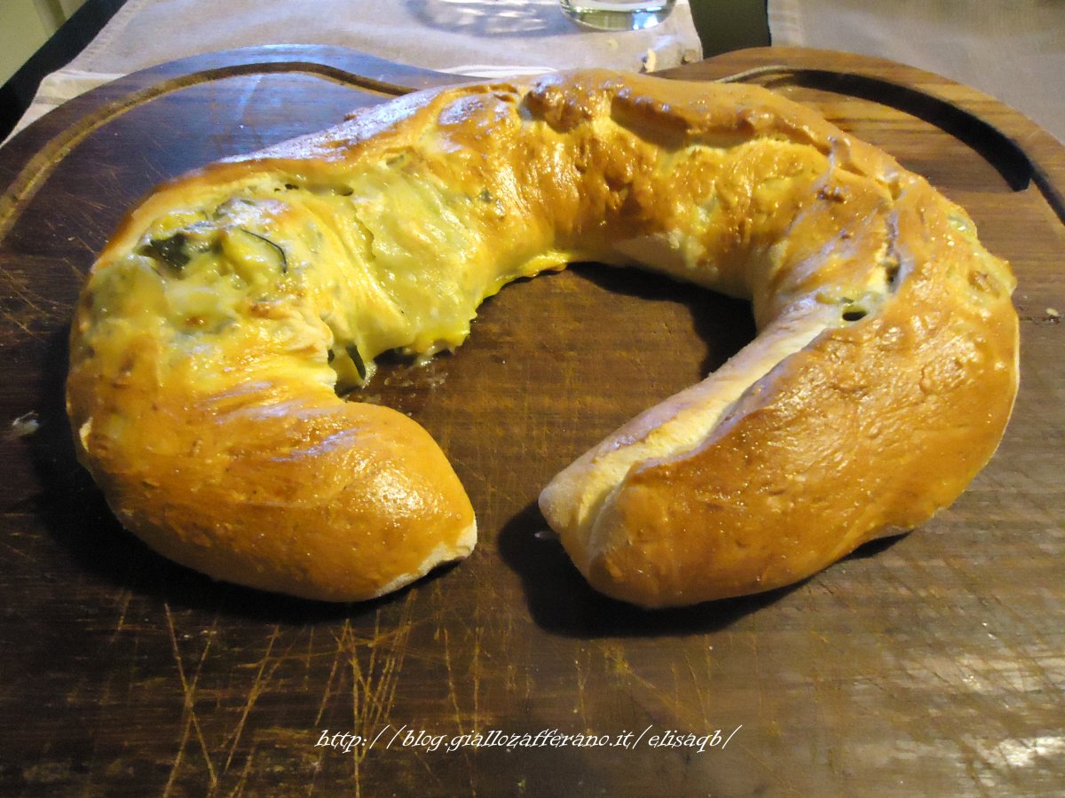 Cornettone Salato con Zucchine e Robiola