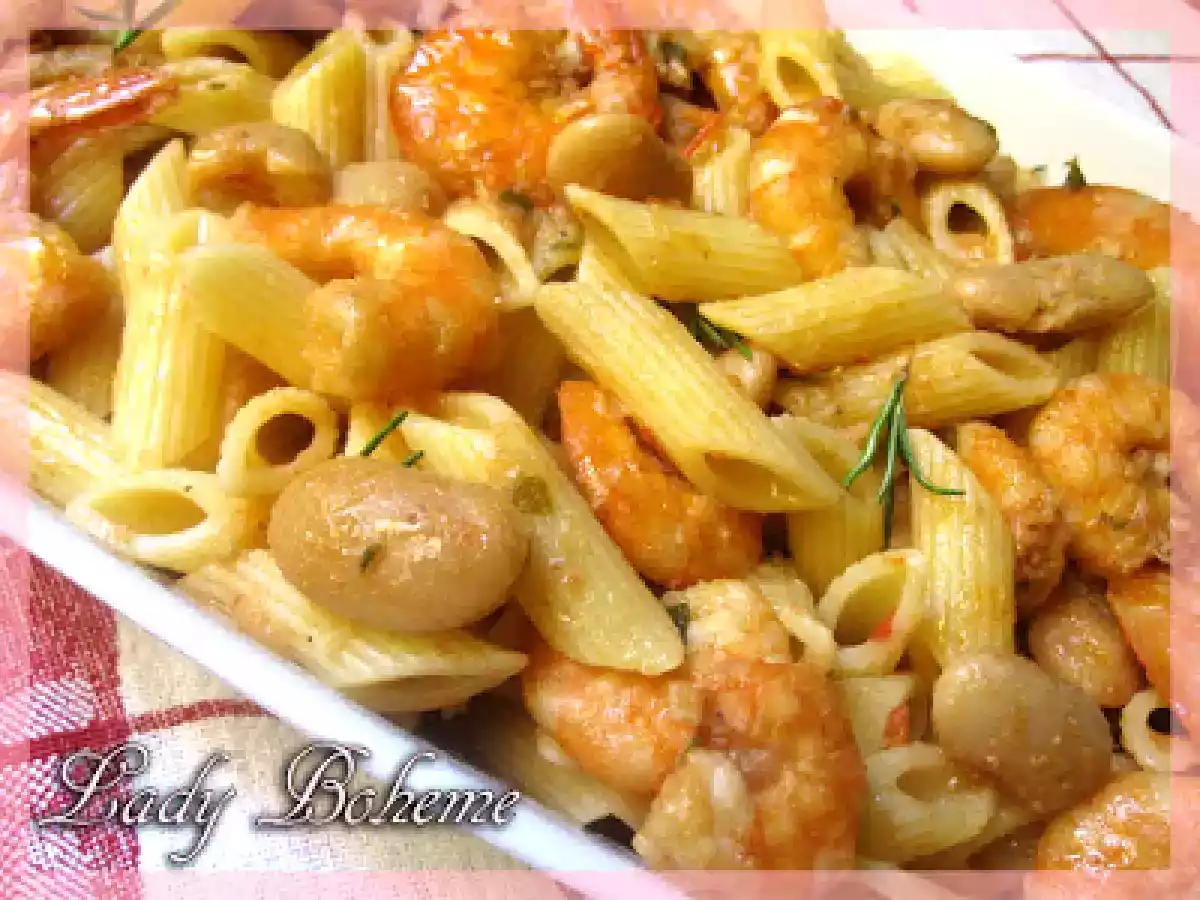 Corri la Vita & mezze penne con mazzancolle e fagioli di Spagna - foto 2