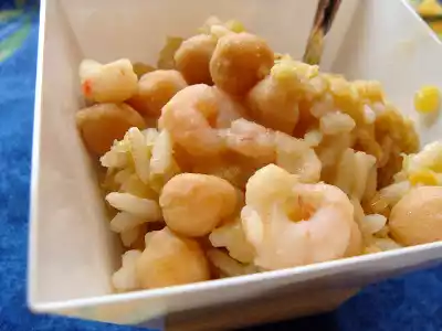 Cosa cucino: riso thai con ceci e gamberetti