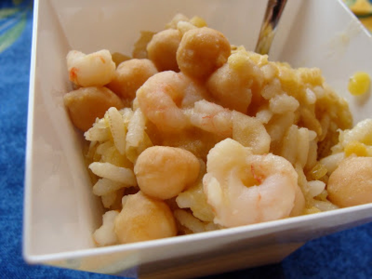 Cosa cucino: Riso thai con ceci e gamberetti