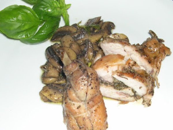 Cosce di coniglio con Champignon