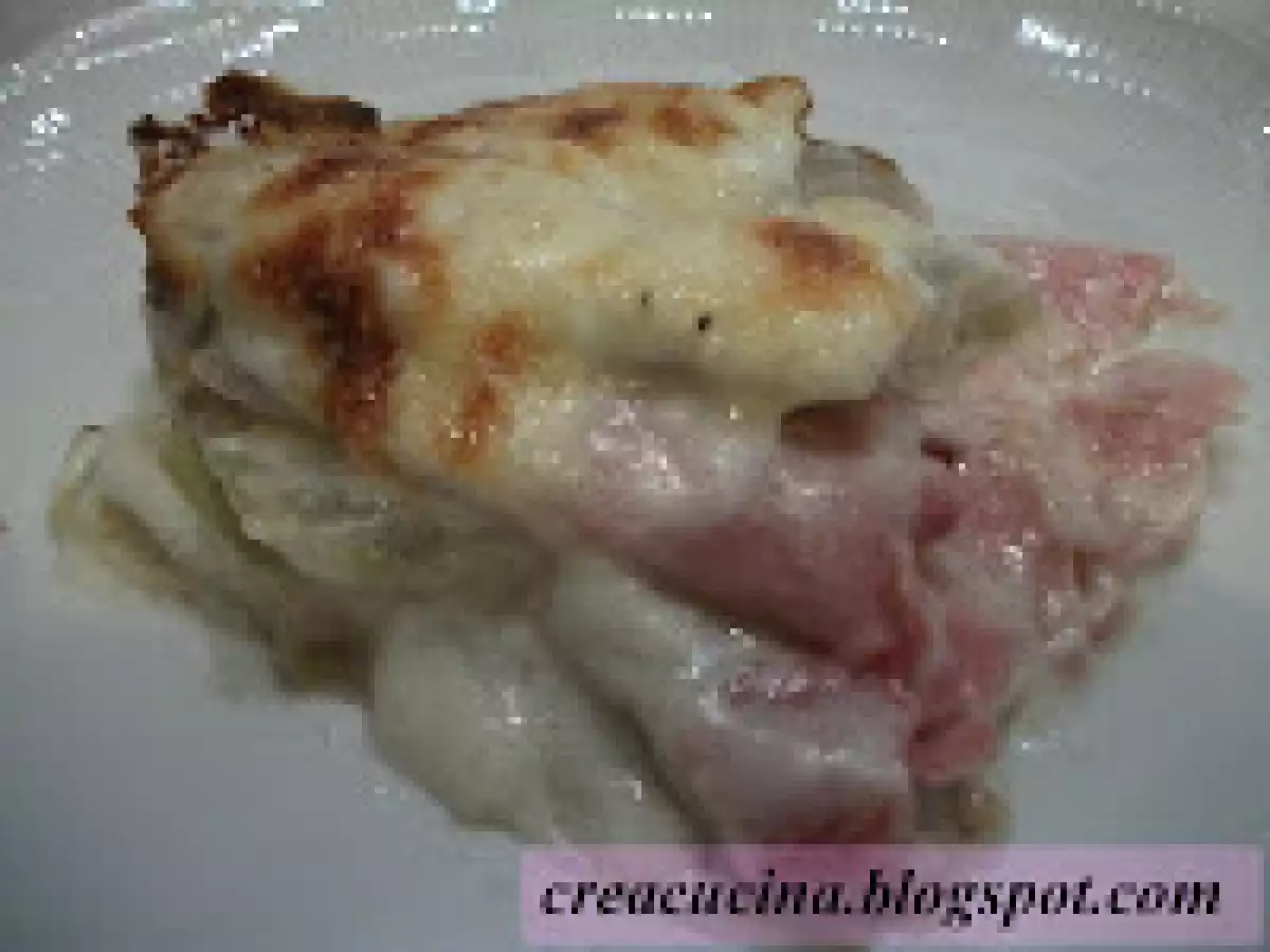 COSTE GRATINATE CON PROSCIUTTO COTTO E BESCIAMELLA - foto 2