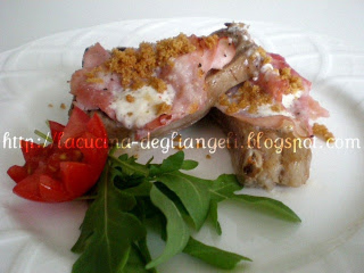 Costolette d' agnello gratinate