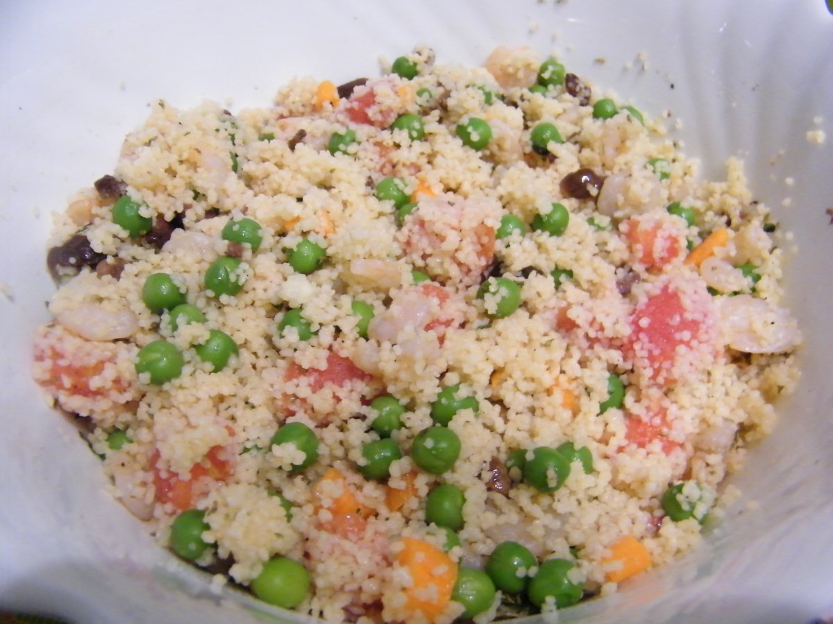 COUS COUS AI GAMBERETTI E PISELLI