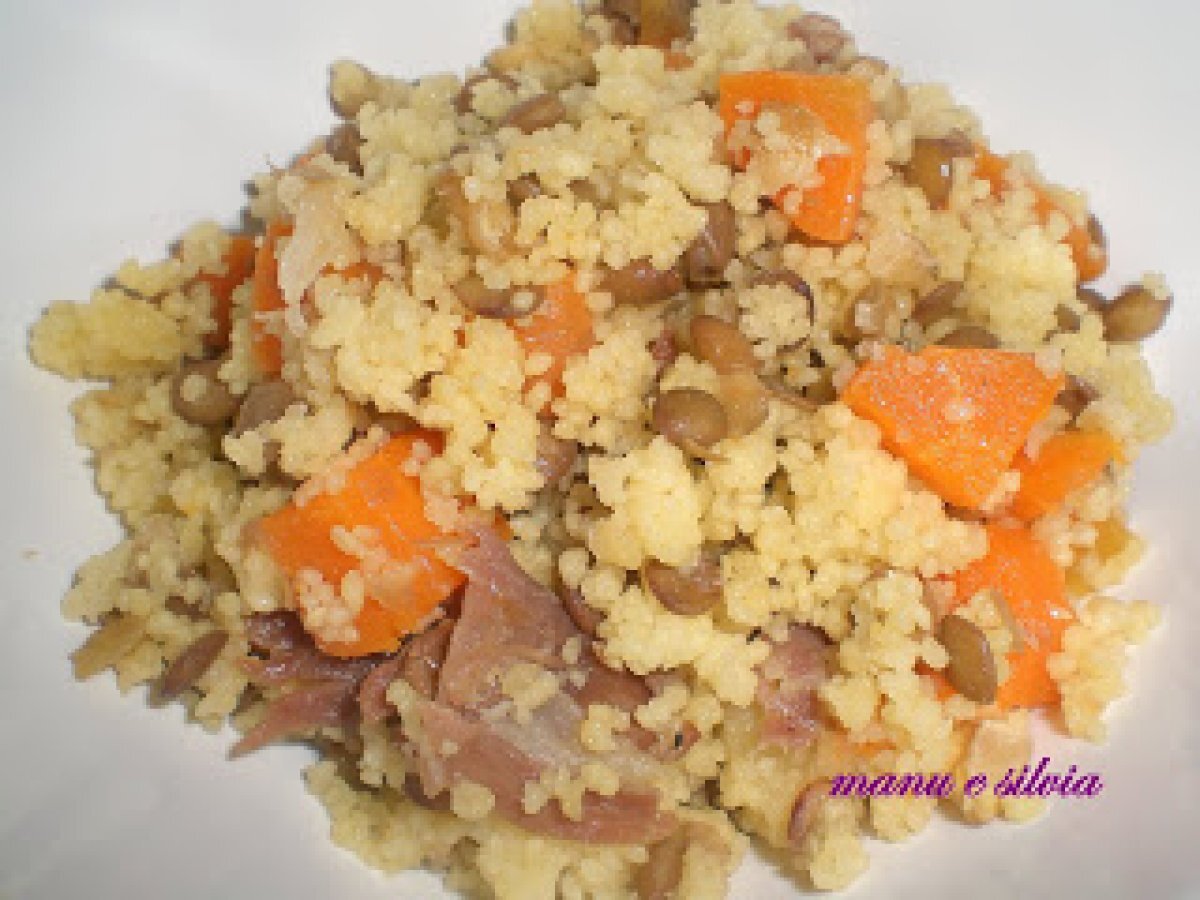 Cous cous con lenticchie e carote