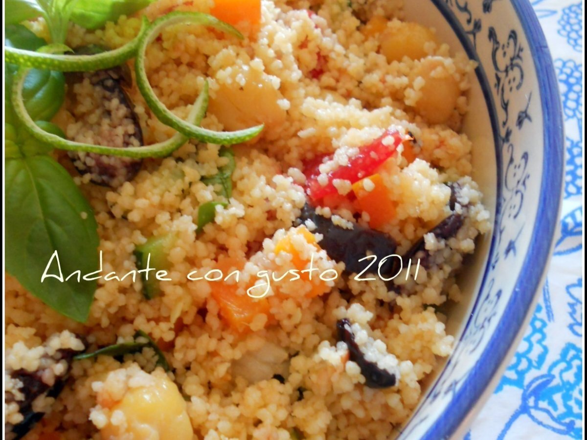 cous cous con vinaigrette al lime