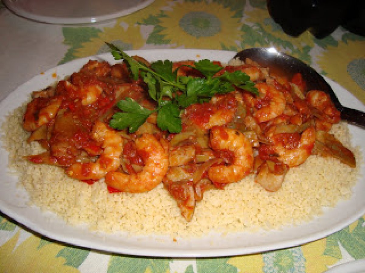 Cous cous gamberi e carciofi