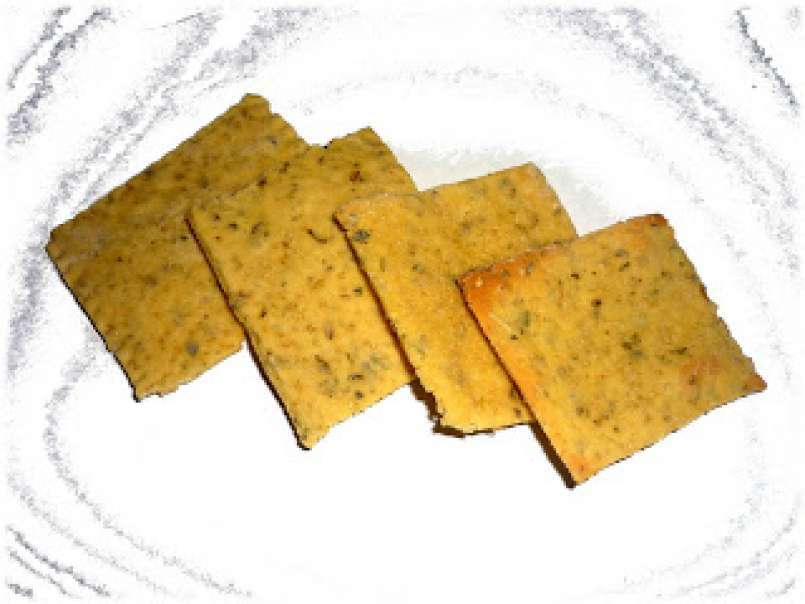 Crackers di farina di mais, miglio e origano