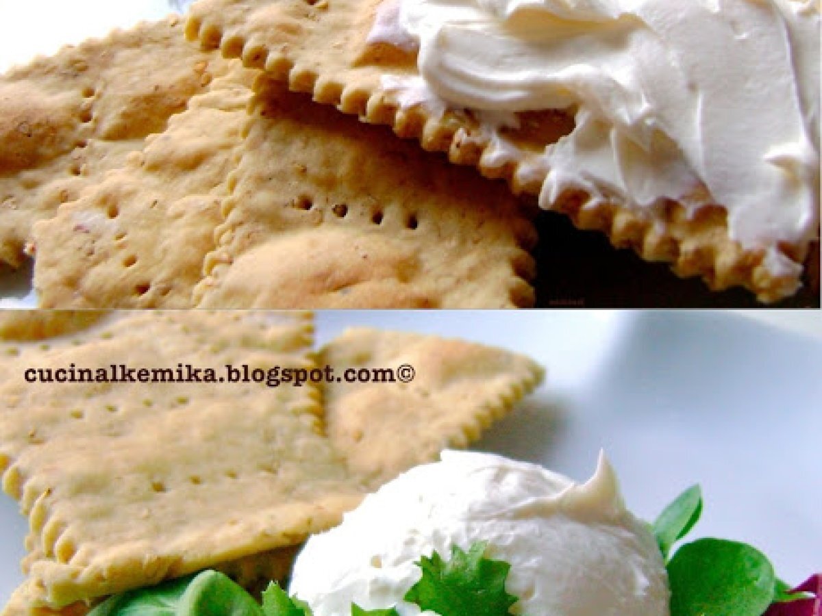 CRACKERS DI OKARA E CAPRINO FATTO IN CASA