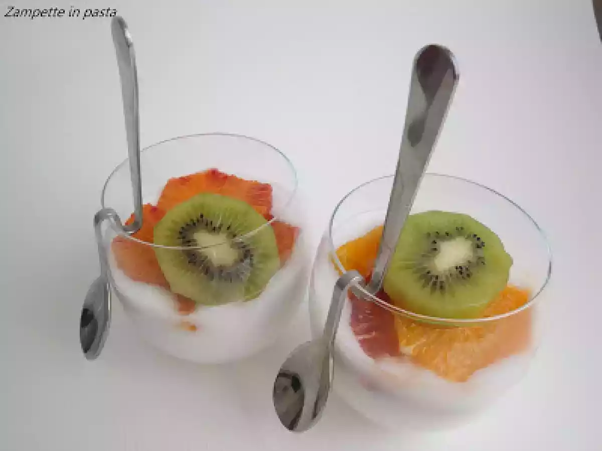 CREMA AL LIMONE CON MACEDONIA DI ARANCE E KIWI - foto 2