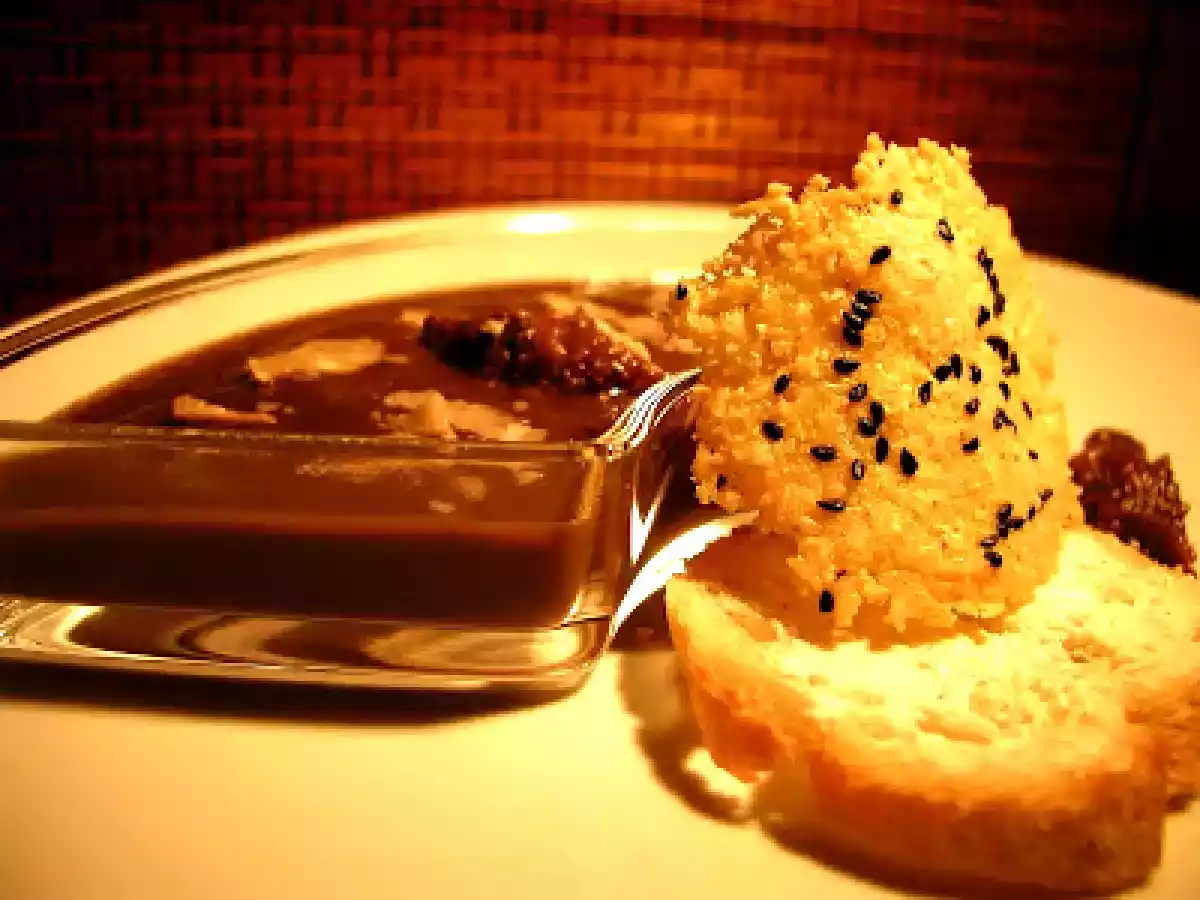 Crema di radicchio con burro alla birra e cialdina di Parmigiano