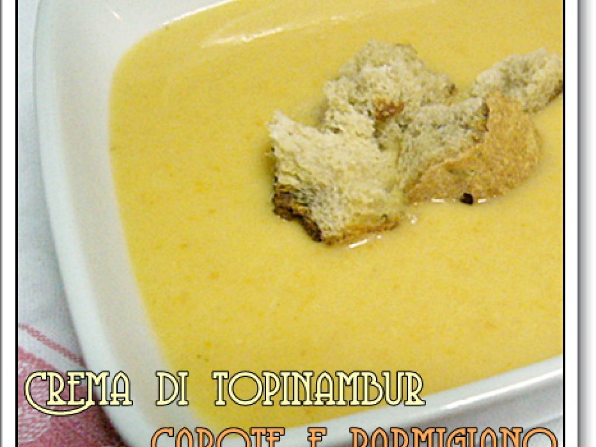 Crema di Topinambur, Carote e Parmigiano