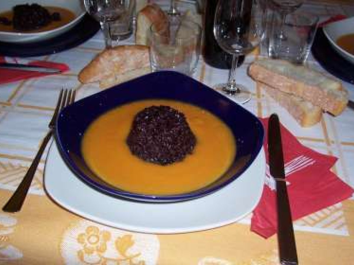 Crema di zucca con timballo di Riso Venere - foto 2