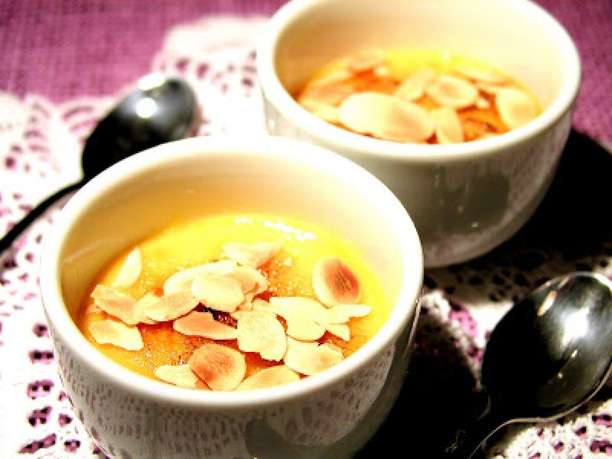 Creme brulée pere e zafferano