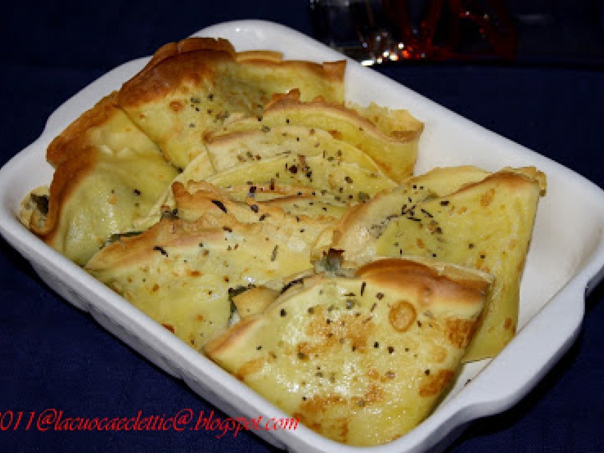 Crepes con ricotta e carciofi