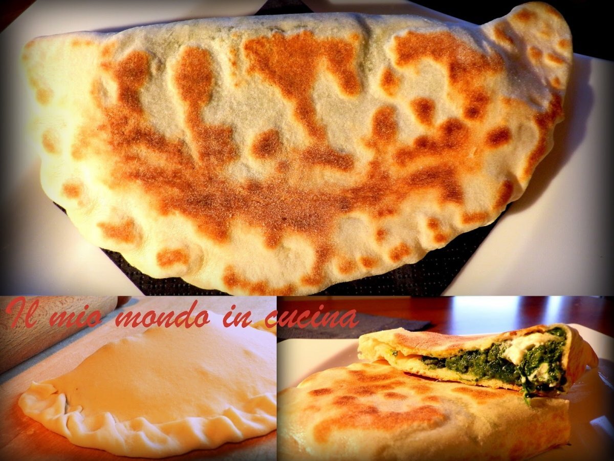 Crescioni con feta e spinaci