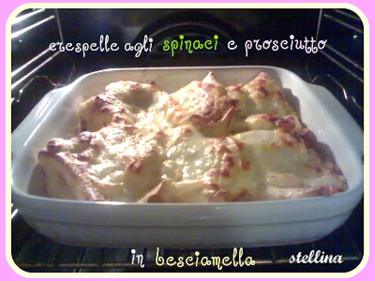 Crespelle agli spinaci e prosciutto in besciamella - foto 3