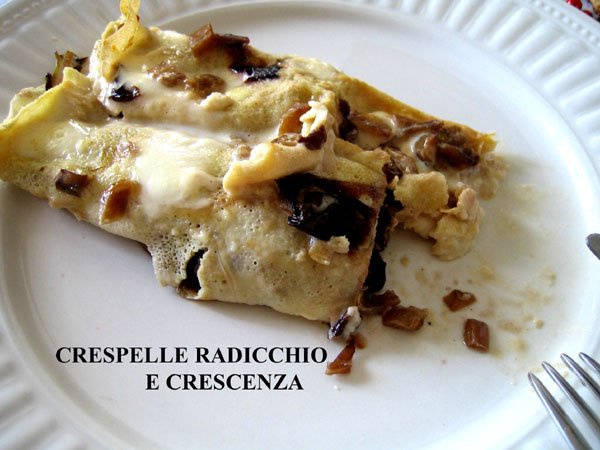 CRESPELLE AL RADICCHIO TREVISANO E CRESCENZA