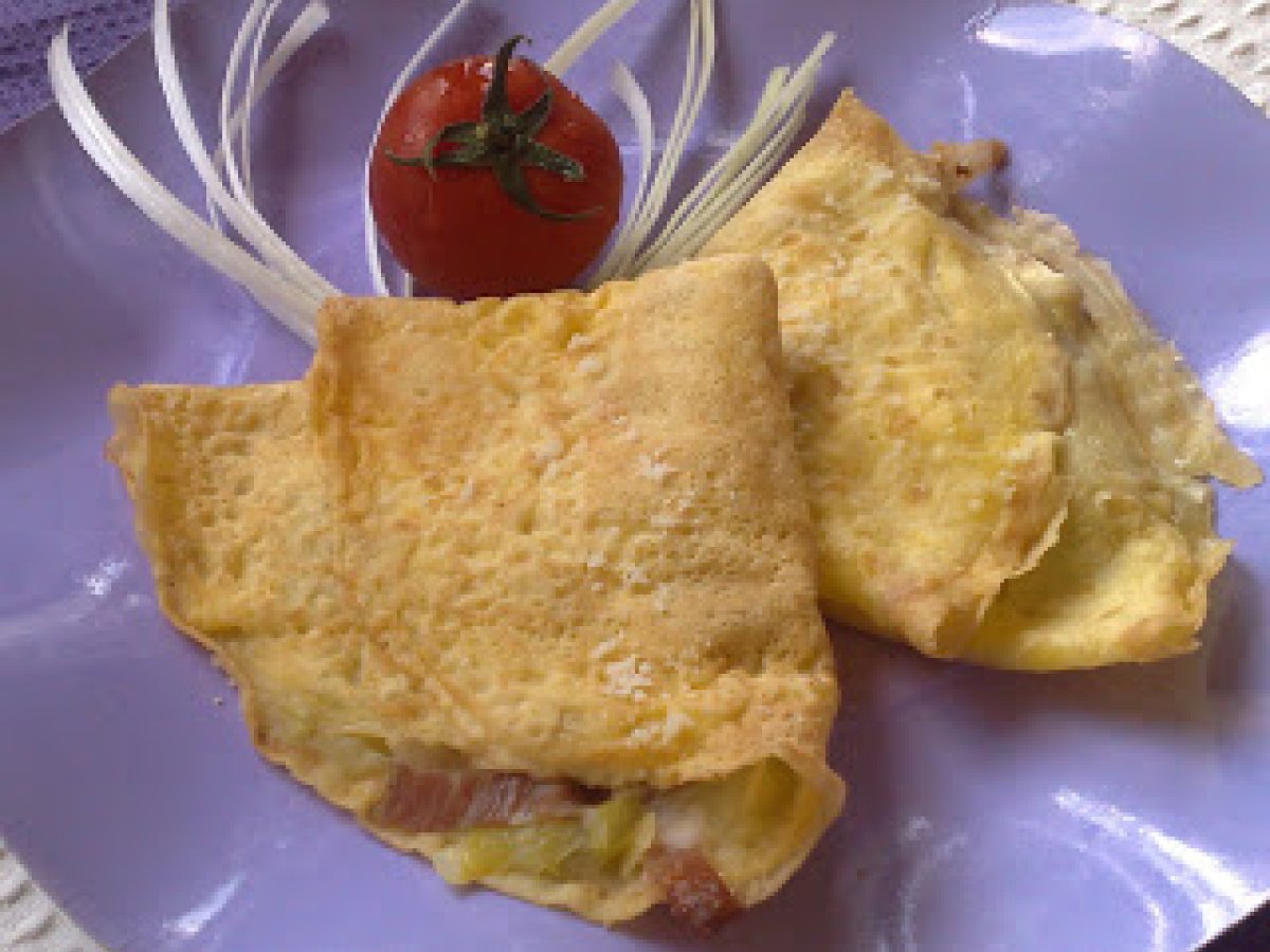 CRESPELLE CON PORRI, BRIE E SPECK, foto 2