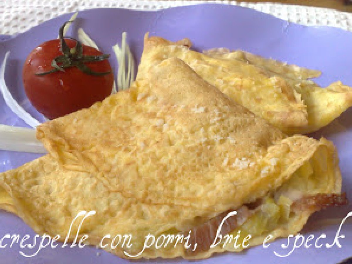 CRESPELLE CON PORRI, BRIE E SPECK, foto 4