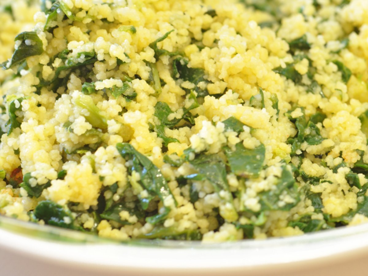 Crocchette di cous cous, cime di rapa e scamorza