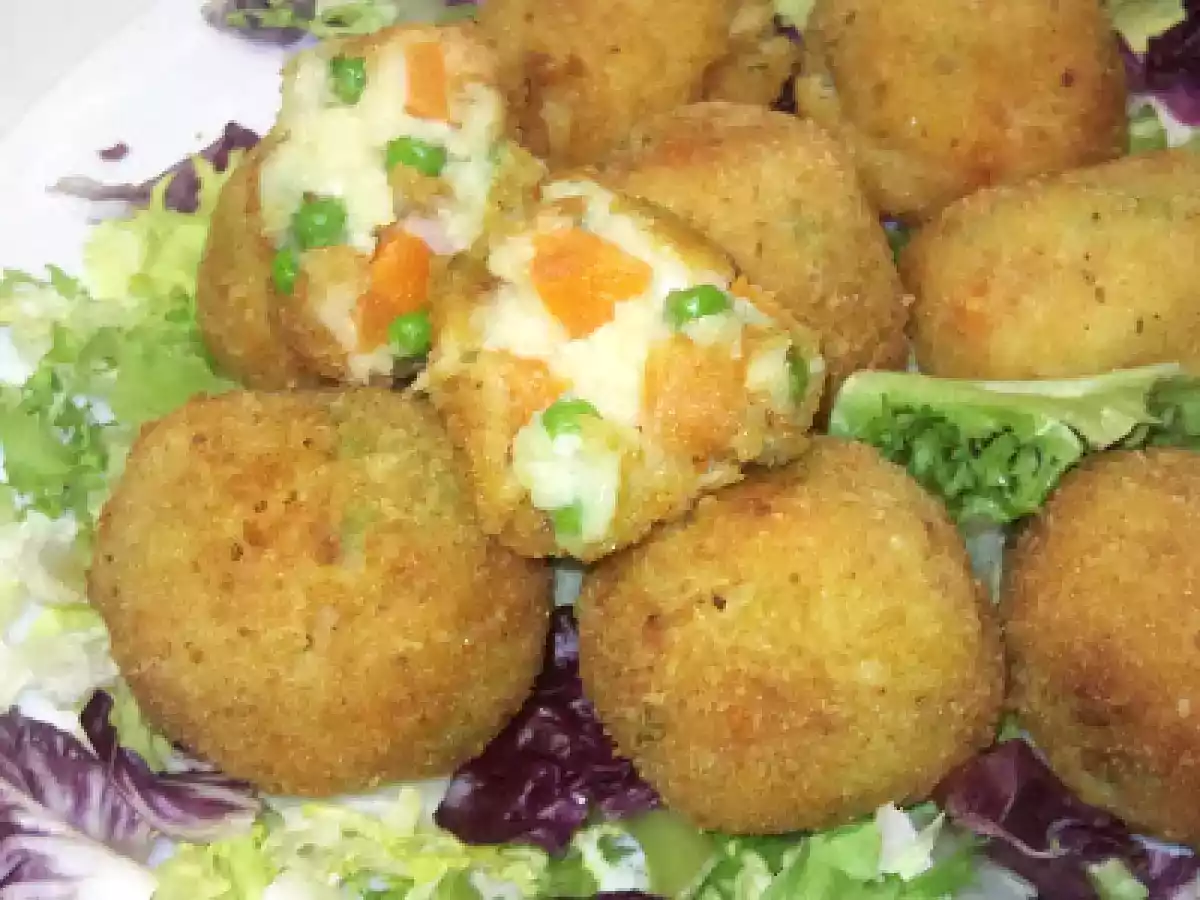 Crocchettine patate, carote e piselli