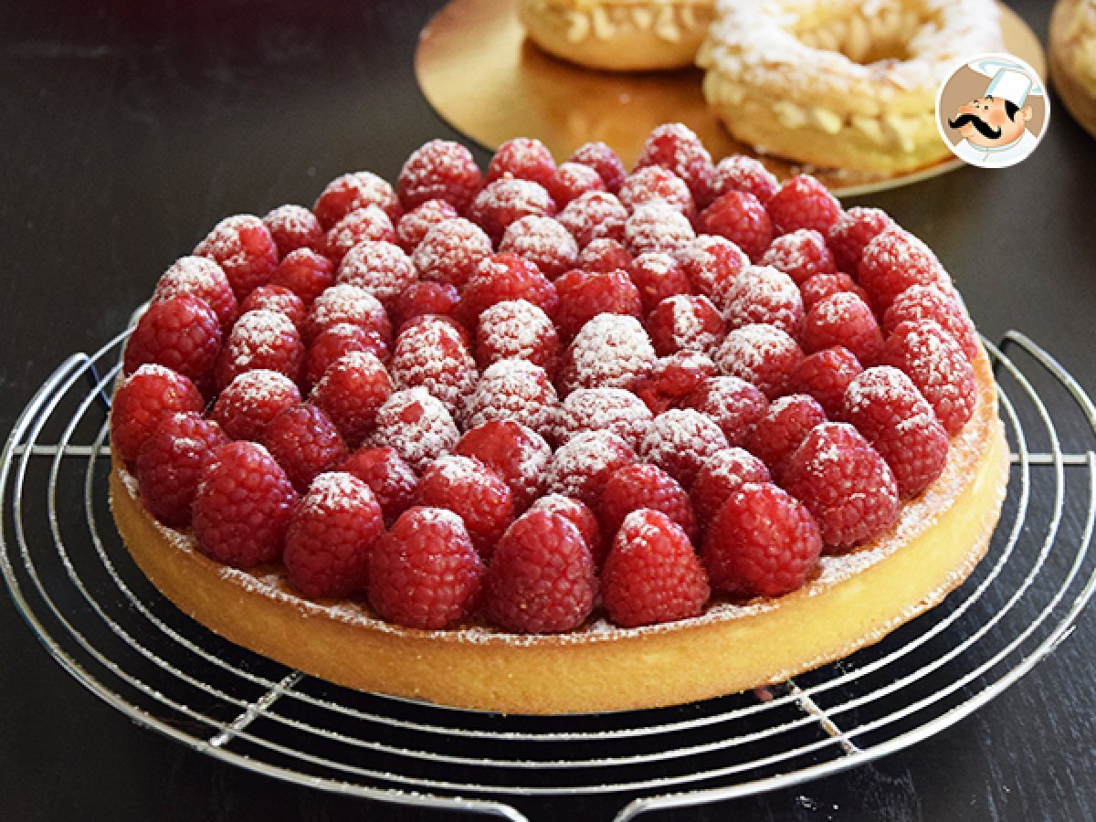 Crostata ai lamponi e crema di mandorle