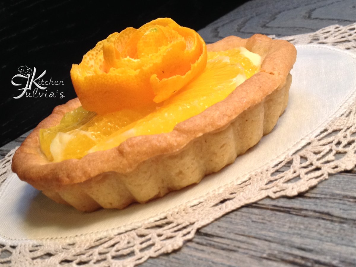 Crostata al burro d’arachidi e crema all’arancia