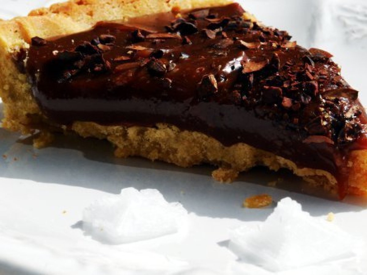 CROSTATA AL CARAMELLO SALATO CON CIOCCOLATO AL LATTE GIAVANESE
